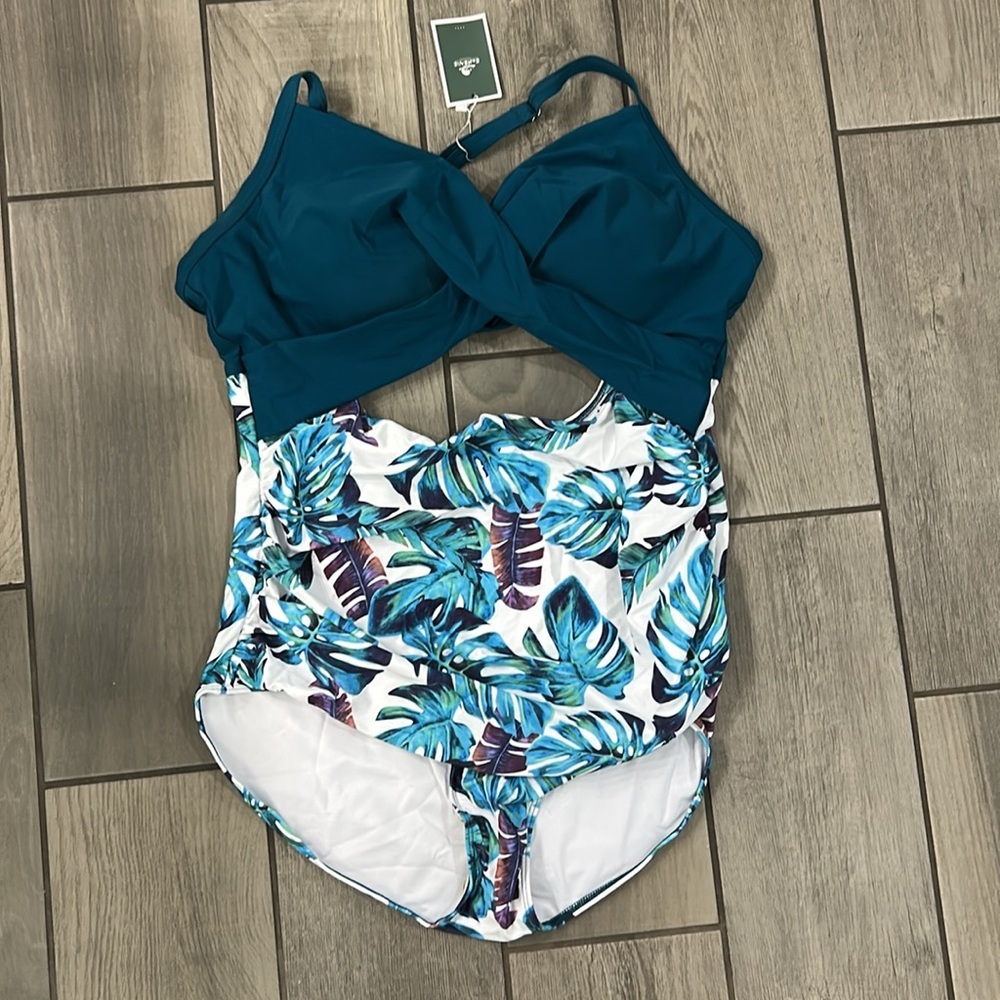 Eomenie Women's One Piece Swimsuit Tummy Control Cutout High Waisted - Picture 3 of 5
